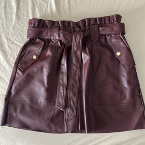 Burgundy, Marc New York leather mini skirt